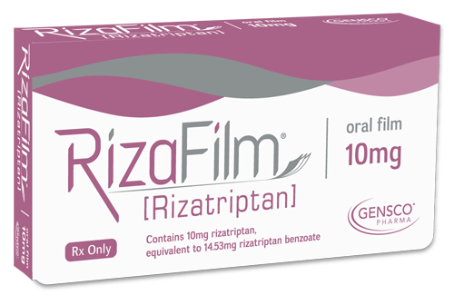 RizaFilm, an innovative oral thin film medication for acute migraine treatment.